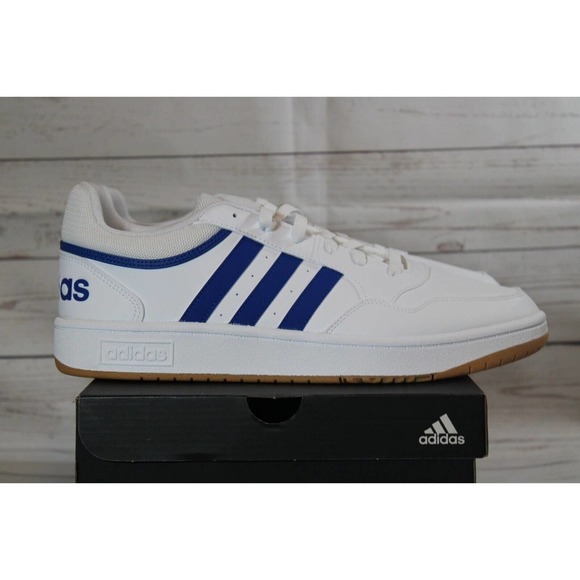 adidas Hoops 3.0 White Blue Gum Men Casual Lifestyle Shoes GY5435 Size 11.5 - Picture 5 of 12